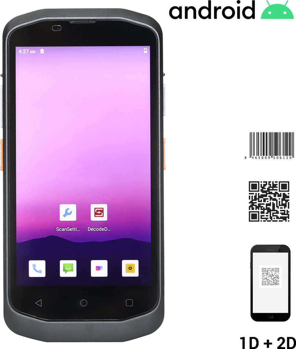 Generalscan T52-P3S GSM - PDA - Barcode Scanner - Android - Industriële mobiele computer