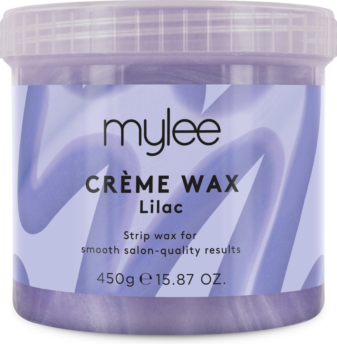 Mylee Lila Zachte Crème Wax voor gevoelige huid 450 g, magnetron- en wasverwarming vriendelijk, ideaal voor alle lichaamsoppervlak, koppige grove ontharing
