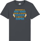 Wintersport is een goed excuus om te zuipen - Grappige Apres Ski en Bier Wintersport Kleding - Unisex - Foute Ski en Snowboard Vakantie Cadeau - Unisex T-Shirt - Mouse Grijs - Maat 4XL