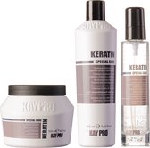 KayPro Keratin set shampoo 350ml & haarmasker 500ml & haarserum 100ml - bundel keratinebehandeling shampoo + haarmasker + haarserum - haarverzorging set - Geschenkset - Giftset - voordeelverpakking - ideaal voor beschadigd haar