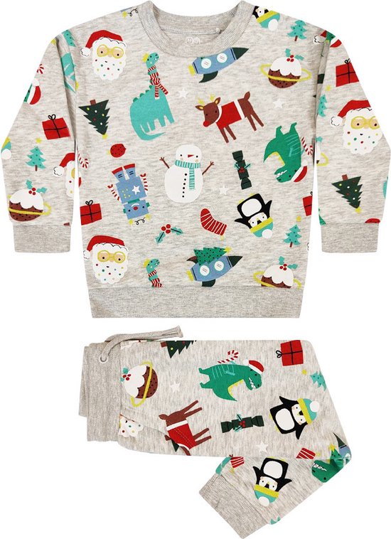Kerst Huispak Kerst Iconen Grijs Kinderen bol.