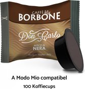 Caffè Borbone - Don Carlo Nera 100 Tasses à café - Compatible Lavazza a Modo Mio