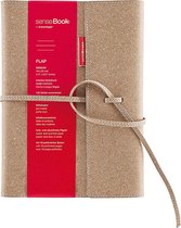 SenseBook Notitieboek Red Rubber 21x14cm - Professioneel Lederen Notitieboek - Schetsboek Met Stevige Hoes