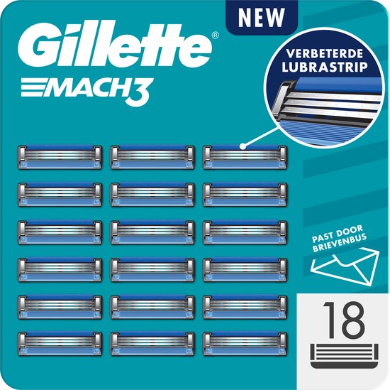 Gillette Mach3 Scheermesjes - Voor Mannen - 18 Navulmesjes