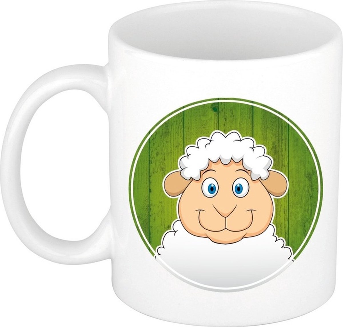 Schaap mok - wit - keramiek - 300 ml - kinder beker schaap