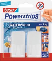 4x Tesa Powerstrips haken waterproof - Klusbenodigdheden - Huishouden - Verwijderbare haken - Opplak haken 4 stuks