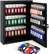 ACROPAQ Boîte à clés - Stockage de clés sécurisé et organisé pour 42 crochets - 50 étiquettes de clés en 5 couleurs incluses - Solution de gestion de clés durable et pratique - TS42 Zwart