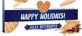 Jules Destrooper Natuurboterwafels koekjes geschenkdoos - "Happy Holidays!" - 100g