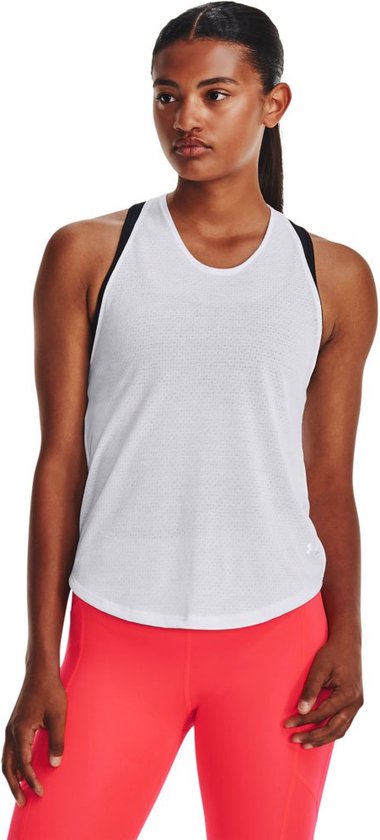 T-shirt Mouwloos Under Armour Streaker Wit M Femme