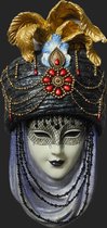 Veronese Design Venetiaans Masker Araba - zeer gedetailleerd en subliem - (hxbxd) ca. 32cm x 15cm x 5,5cm