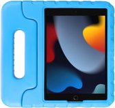 HappyCase Kinder Tablethoes Geschikt voor Apple iPad 10.9 (2022) | Kindvriendelijke Hoes | Beschemhoes | Kinderhoes | met Handvat en Standaard | Blauw