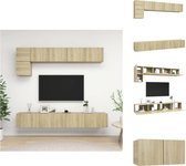 vidaXL TV-meubelset 60x30x30 - Sonoma eiken - 1x60 - 2x80 - 2x100 cm - Kast