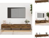 vidaXL TV-meubel Modern Bruineiken 150x34.5x30 cm - Stevig Hout - Voldoende opbergruimte - Kast