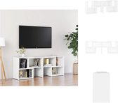 vidaXL Meuble TV - conception modulaire - blanc - bois d'ingénierie - 104 x 30 x 52 cm - Meuble