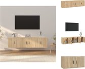 vidaXL Televisiekastenset - Tv-meubel 80x34.5x40cm - 2x tv-meubel 40x34.5x40cm - Kast