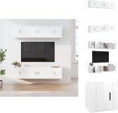 vidaXL TV-meubelset - Hoogglans wit - Wandgemonteerd - 2x 100 x 34.5 x 40 cm + 4x 40 x 34.5 x 40 cm - Kast