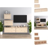 vidaXL TV-meubel - Grenenhout - Montage vereist - 45x30x35cm - 60x30x35cm - 80x30x35cm - Kast