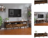 vidaXL Tv-meubel - Gerookt eiken - 150 x 30 x 44.5 cm - Duurzaam bewerkt hout - Veel opbergruimte - Weergavefunctie - Kast