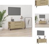 vidaXL TV-meubel Industrieel - Sonoma eiken - 102 x 44.5 x 50 cm - Kast
