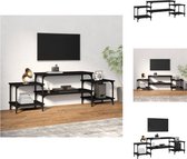 vidaXL Tv-meubel - Zwart - 157 x 35 x 52 cm - Duurzaam hout - Voldoende opbergruimte - Kast