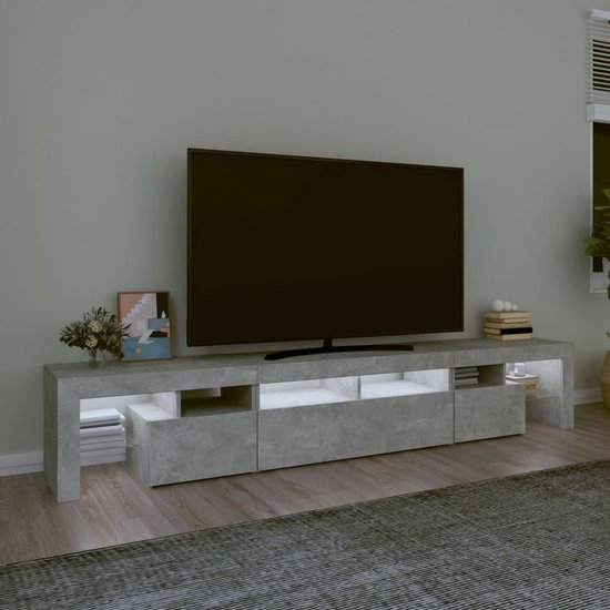 vidaXL Tv-meubel 140x35x40 cm bewerkt hout grijs sonoma eikenkleurig L