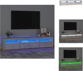 vidaXL TV-meubel - Betongrijs - 195 x 35 x 40 cm - RGB LED-verlichting - Kast