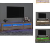 vidaXL TV-meubel - Sonoma eiken - 195 x 35 x 40 cm - Met RGB LED-verlichting - Kast