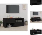 vidaXL TV-kast - Klassiek - 100 x 35 x 40 cm - zwart - Kast