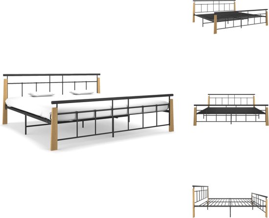 vidaXL Metalen Bedframe - Comfort Sleep - Bedframes - 206x213x86 cm - Zwart - Bed