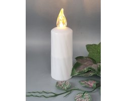 Led kaars - CONO - Wit(warm wit) - 1200 branduren - Inclusief batterij - Flikkerend led