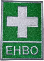 Opstrijk Patch EHBO - Groen - Wit - EHBO Logo - Strijkembleem - 6 x 8 cm