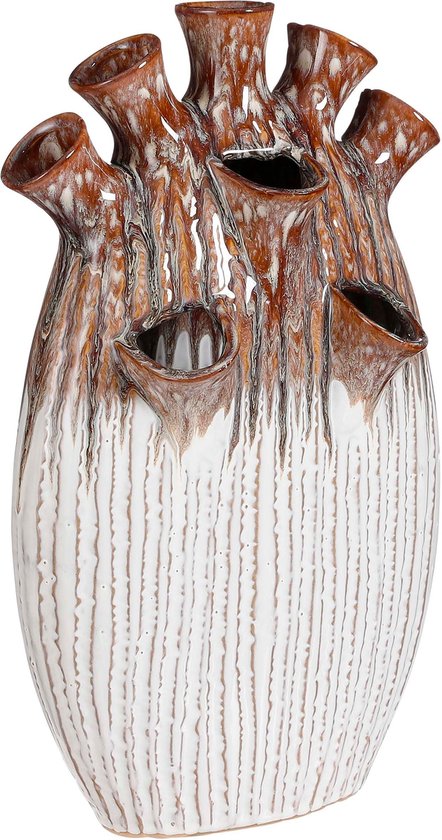 NERAA grote zwarte terracotta vaas voor buiten 66cm