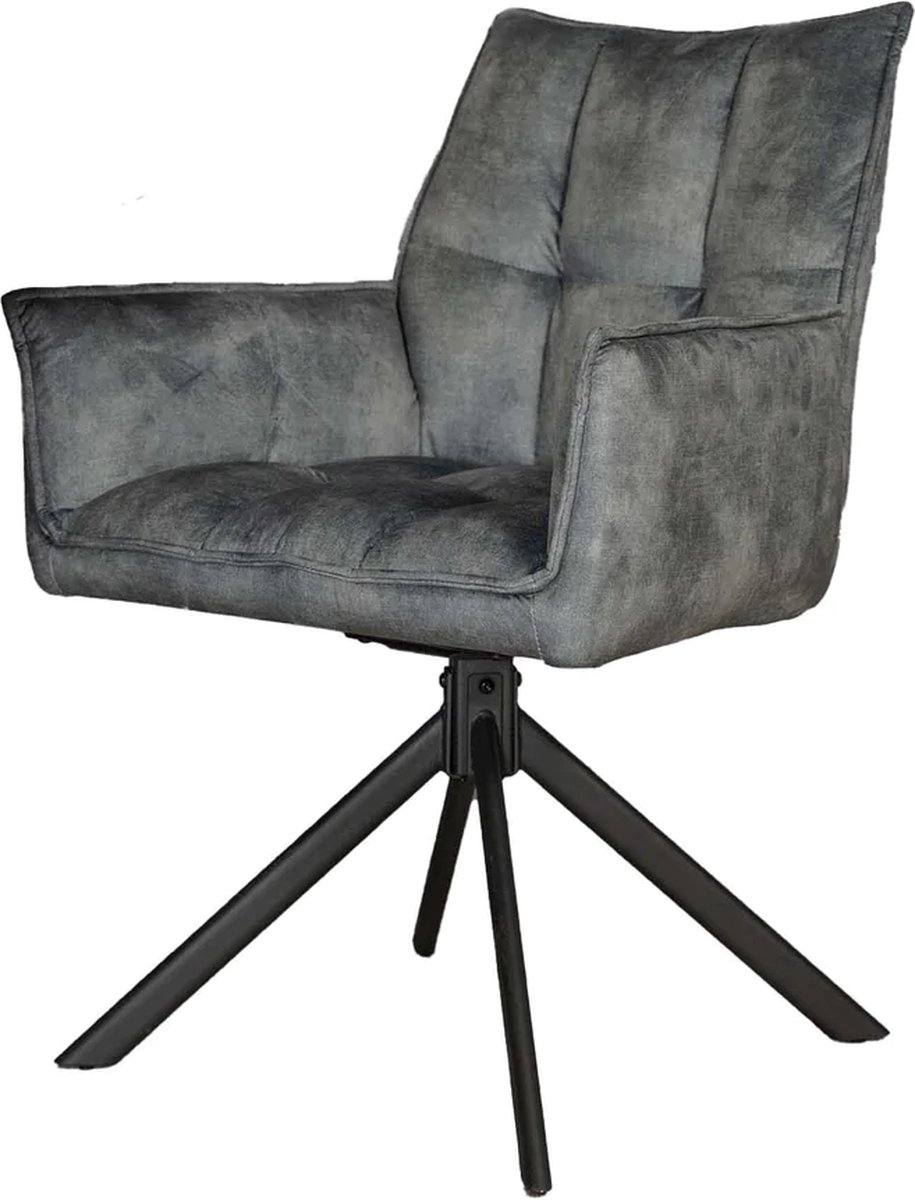 Starfurn Eetkamerstoel Dani | Velvet Light Blue Blauw