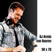 Allernieuwste.nl® Canvas Schilderij DJ Armin van Buuren - Diskjockey en Muziekproducent - Trance Muziek - 50 x 70 cm