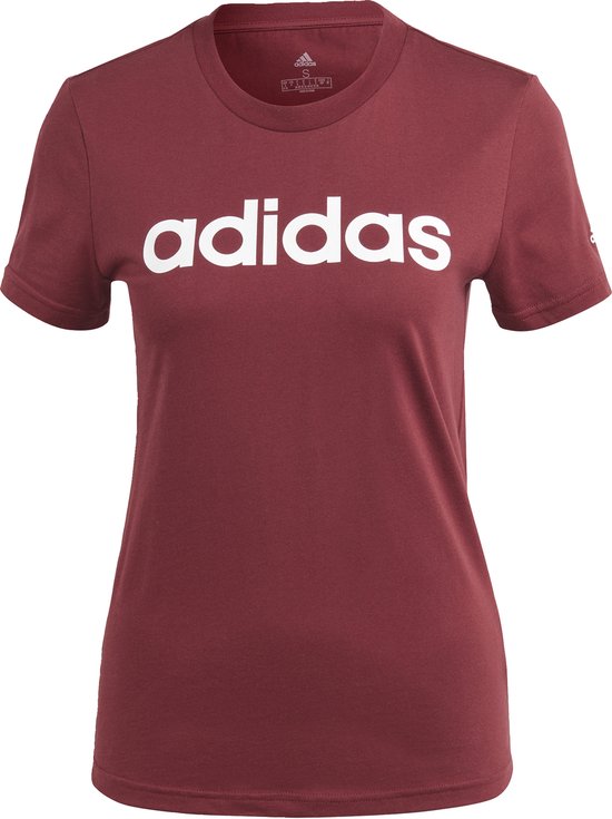 adidas Sportswear LOUNGEWEAR Essentials Slim Logo T-shirt - Femme - Bordeaux- L