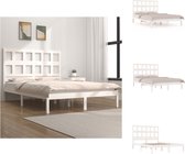 vidaXL Houten Bedframe - Moderne Slaapkamer - 160x200 cm - Kleur- Wit - Bed