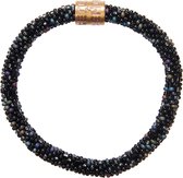 Return to Sender | Beaded bracelet roll on armbandje 10 mm zwart - - Zwart