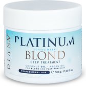 Blond Platinum 500g diepe haarmasker - diep hydraterend, anti-geel met kokosboter, proteïnen en arganolie, organisch product