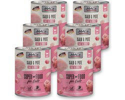 MAC's Kattenvoer Natvoer Blik - 99% Kalf & Kalkoen - 6 x 800g