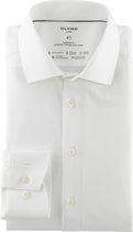 OLYMP Luxor 24/7 modern fit overhemd - twill - lichtbeige - Strijkvriendelijk - Boordmaat: 48