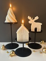 MinaCasa - Christmas Bundle kaarsenset - wit - 3 delig - Christmas tree - Winter - Kerstpakket - Cadeau - Decoratie - Candles