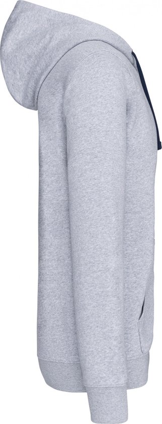 Sweatshirt Heren 4XL Kariban Lange mouw Oxford Grey / Navy 76% Katoen, 21% Polyester, 3% Viscose