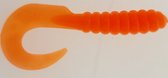 4x Twister enkel 9cm - 3,5 inch in de kleur orange