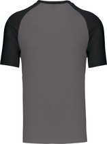 SportT-shirt Heren L Kariban Ronde hals Korte mouw Slate Grey / Black 100% Katoen