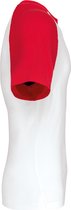 SportT-shirt Heren XL Kariban Ronde hals Korte mouw White / Red 100% Katoen