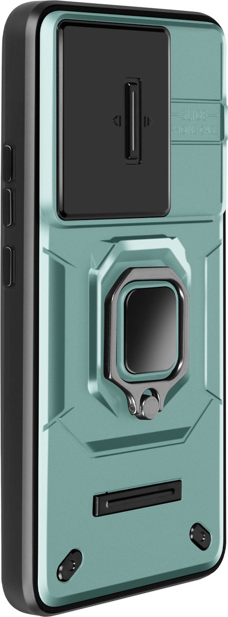 Avizar Ringhoes Geschikt voor Xiaomi 13T / 13T Pro met camera-hoes, Groen