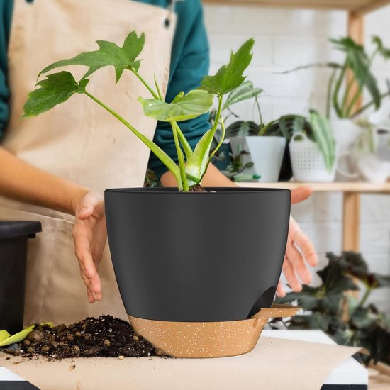 Lot De 3 Pots Rectangulaires Auto-arrosants 26,7 Cm - Pour Plantes D'intérieur, Rebords De Fenêtre Et Balcons - 9