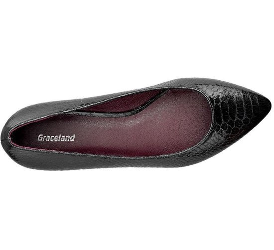 Peer tornado Kangoeroe Graceland Dames Zwarte ballerina crocoprint - Maat 39 | bol.com