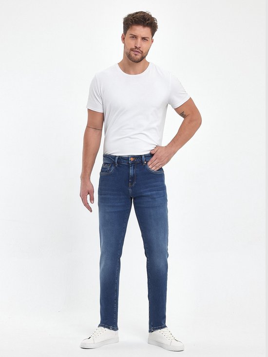 LTB Jeans Hollywood ZD Heren Straight Jean - Donkerblauw - Allon Safe Wash