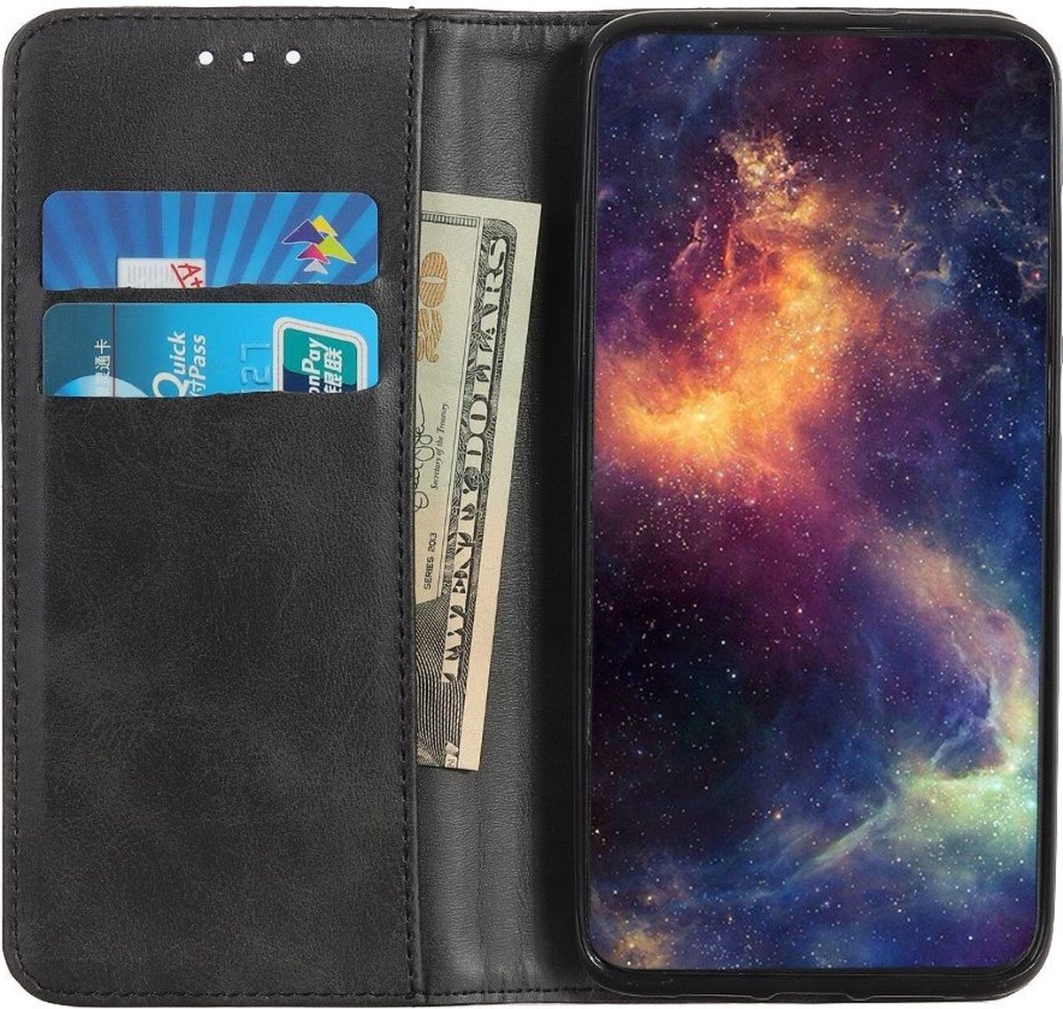 Geschikt voor Nokia X30 5G Hoesje Wallet Book Case Kunstleer Zwart